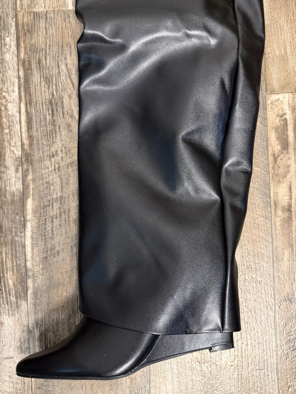 Fashion Nova Black Over-the-Knee, Extra Tall Pointed Toe Boots Size 11